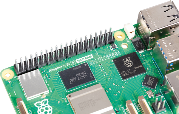 Raspberry Pi 5 B, 4 процесори 2,4 ГГц, 16 ГБ оперативної пам'яті, WLAN/BT