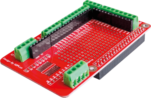 Raspberry Pi Shield - прототип, RM 2,54