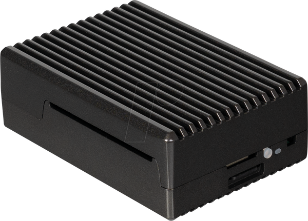 Корпус для Raspberry Pi 5, алюмінієвий, чорний, ідеальне розсіювання тепла