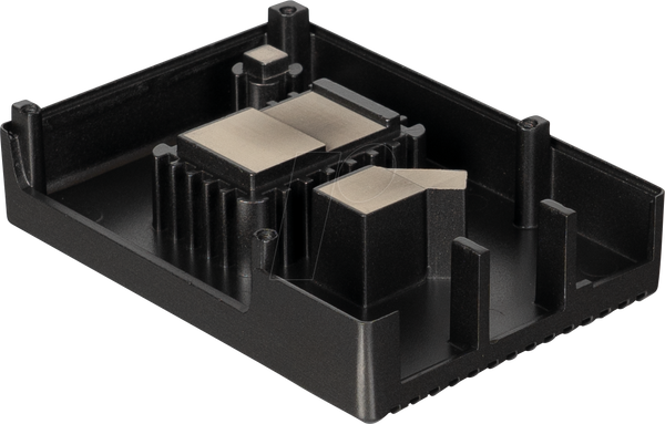 Корпус для Raspberry Pi 5, алюмінієвий, чорний, ідеальне розсіювання тепла