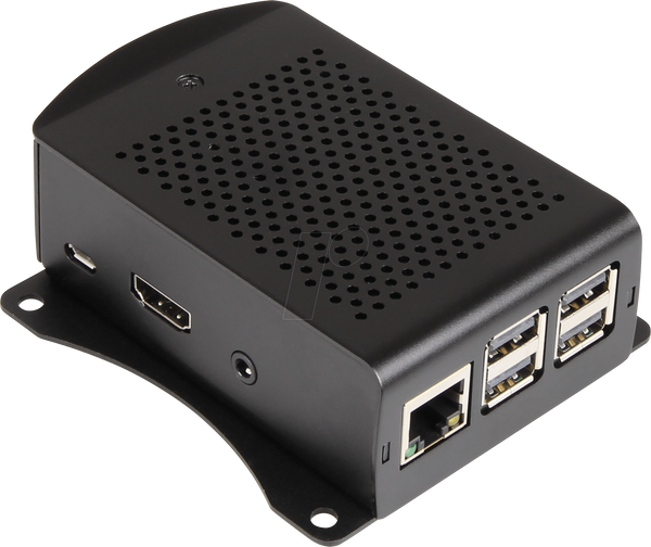 Корпус для Raspberry Pi 3, алюмінієвий, чорний