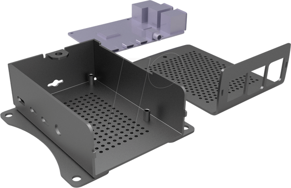 Корпус для Raspberry Pi 4, алюміній, чорний