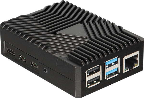 Корпус для Raspberry Pi 4, алюмінієвий, чорний