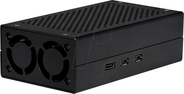 Корпус для Raspberry Pi 5 + M.2-HAT, активне охолодження, алюміній