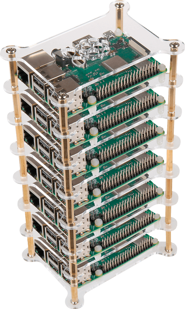 Корпус для Raspberry Pi, tower, прозорий