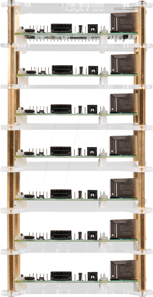 Корпус для Raspberry Pi, tower, прозорий