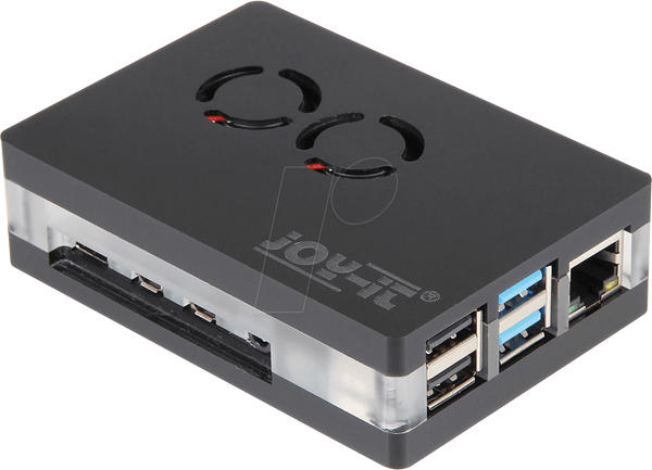 Чохол для Raspberry Pi 4, акрил, 2 вентилятора, чорний/прозорий