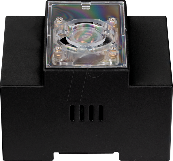 Корпус для Raspberry Pi 5, кріплення на планку Top-Hat, чорний/прозорий.