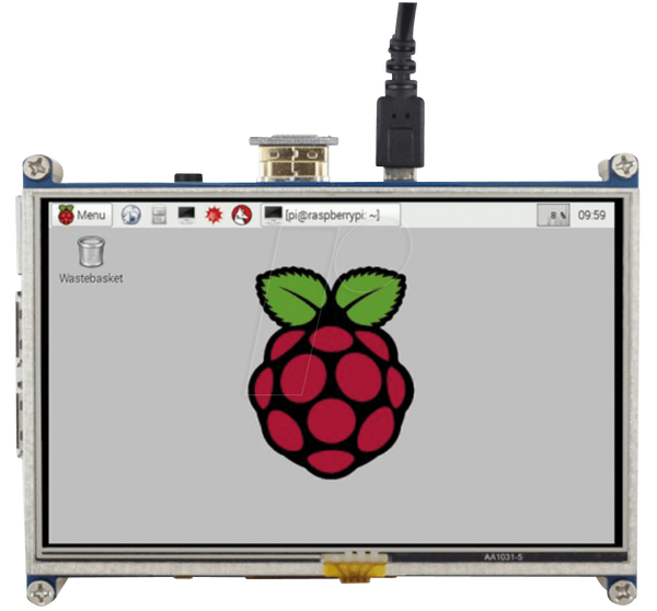 Шилд для Raspberry Pi - 5-дюймовий сенсорний РК-дисплей, 800 x 480 пікселів