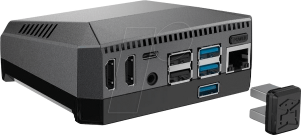 Чохол для Raspberry Pi 4, алюмінієвий, M2, чорний