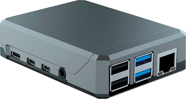 Чохол для Raspberry Pi 4, алюмінієвий, чорний
