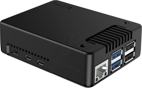Корпус для Raspberry Pi 5, з вентилятором, чорний