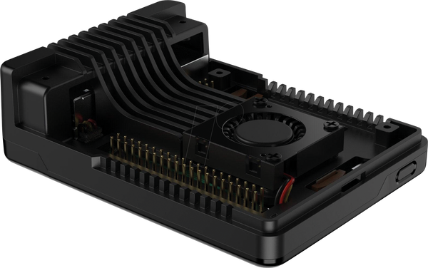 Корпус для Raspberry Pi 5, з вентилятором, чорний