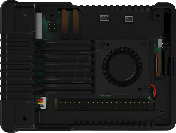 Корпус для Raspberry Pi 5, з вентилятором, чорний