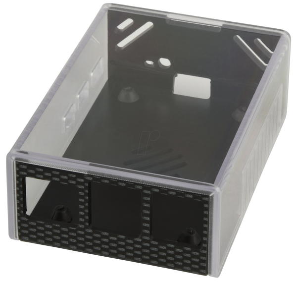 Корпус для Raspberry Pi 5, карбоновий/прозорий