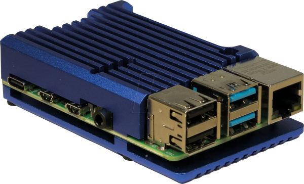 Корпус для Raspberry Pi 4, ODS-721, алюмінієвий, синій