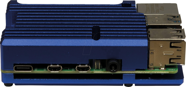 Корпус для Raspberry Pi 4, ODS-721, алюмінієвий, синій