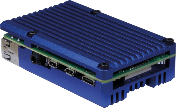 Корпус для Raspberry Pi 4, ODS-721, алюмінієвий, синій