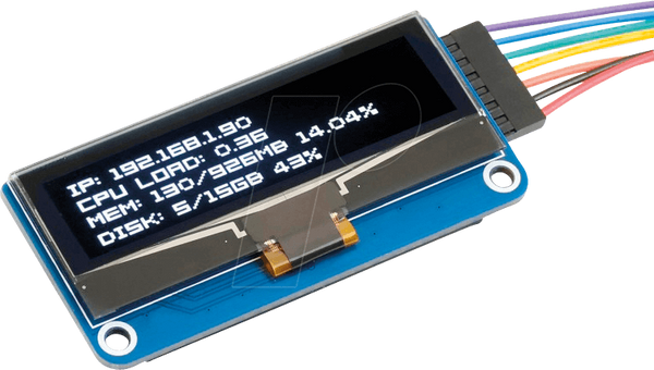 Raspberry Pi Shield - OLED-дисплей, 2,23 дюйма, 128x32 пікселів