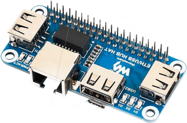 Raspberry Pi - USB/LAN хаб (3+1), pHAT