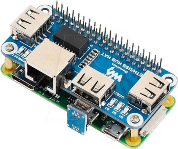 Raspberry Pi - USB/LAN хаб (3+1), pHAT