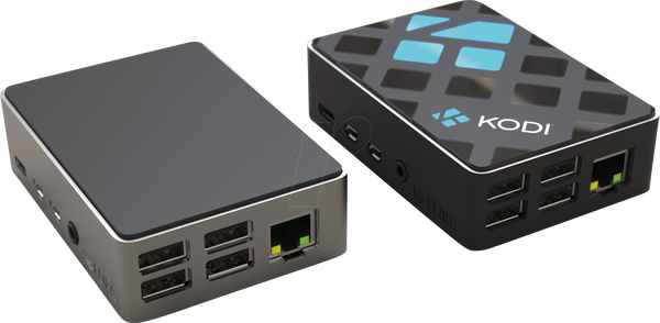Чохол для Raspberry Pi 4, алюмінієвий, чорний/сріблястий
