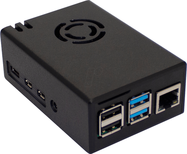 Корпус для Raspberry Pi 4, верхня рейка для капелюха, чорний