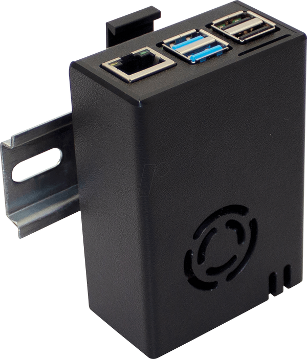 Корпус для Raspberry Pi 4, верхня рейка для капелюха, чорний