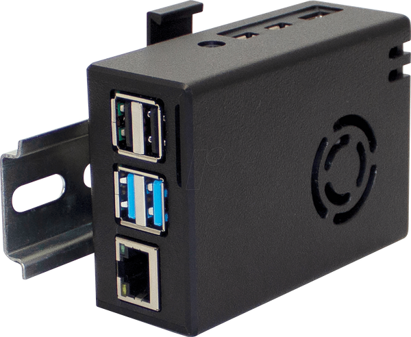 Корпус для Raspberry Pi 4, верхня рейка для капелюха, чорний