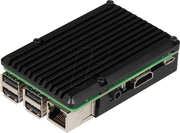 Корпус для Raspberry Pi 3, алюміній, чорний
