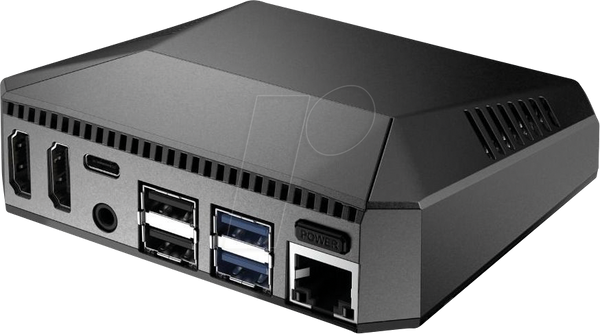 Чохол для Raspberry Pi 4, алюміній, чорний
