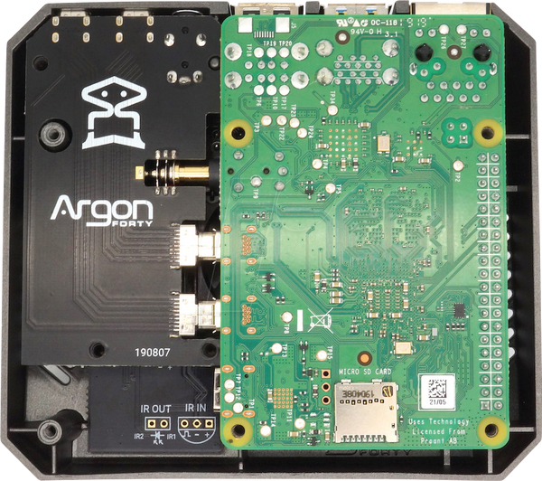 Чохол для Raspberry Pi 4, алюміній, чорний