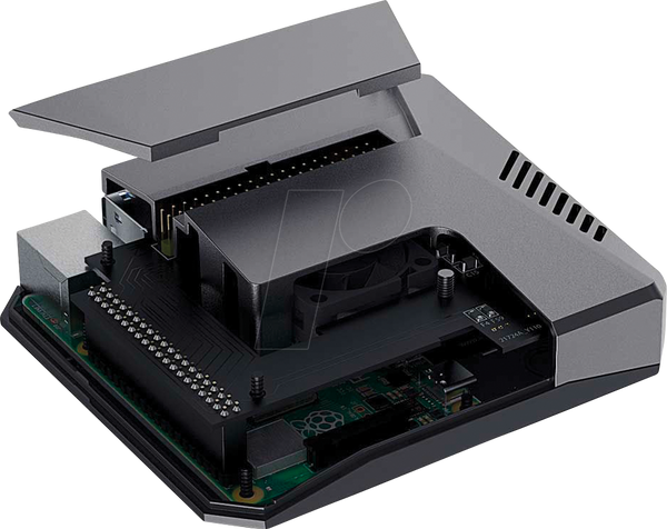 Чохол для Raspberry Pi 4, алюміній, чорний
