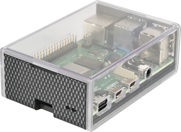 Корпус для Raspberry Pi 4, карбоновий/прозорий