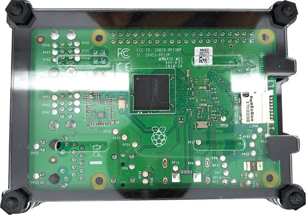 Корпус для Raspberry Pi 3 з вентилятором, штабельований, прозорий/блакитний