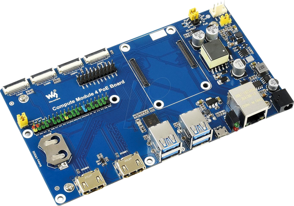 Raspberry Pi - плата вводу-виводу, сумісна з обчислювальним модулем 4, PoE