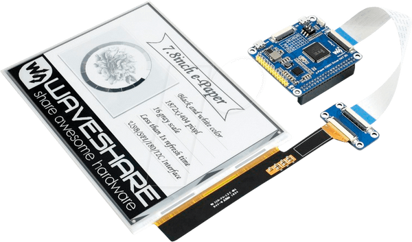 Raspberry Pi - Дисплей ePaper, 7.8 дюймів, чорно-білий