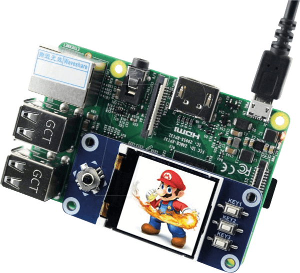 Raspberry Pi - РК-дисплей, 1,44 дюйма, включаючи джойстик, ST7735S