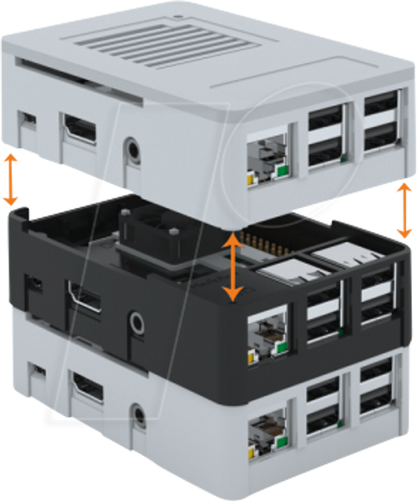 Чохол для Raspberry Pi 3, пластиковий, чорний