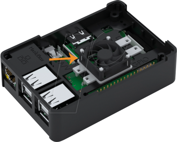 Чохол для Raspberry Pi 3, пластиковий, чорний