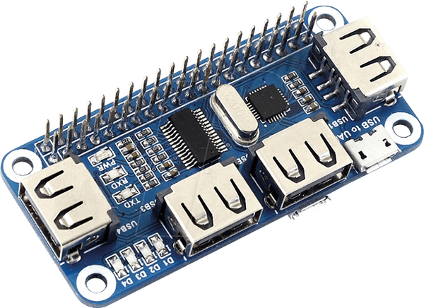 Raspberry Pi - USB-концентратор, 4-портовий, PHAT, FE1.1S