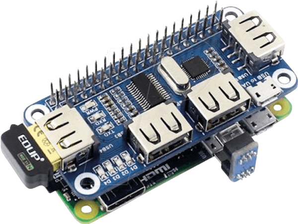 Raspberry Pi - USB-концентратор, 4-портовий, PHAT, FE1.1S