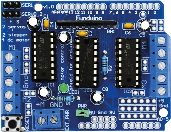 Arduino – контроллер двигателя L293D