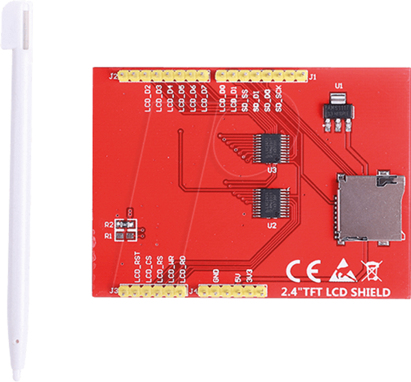 Arduino Shield — 2,4-дюймовый сенсорный дисплей, 320 x 240 пикселей