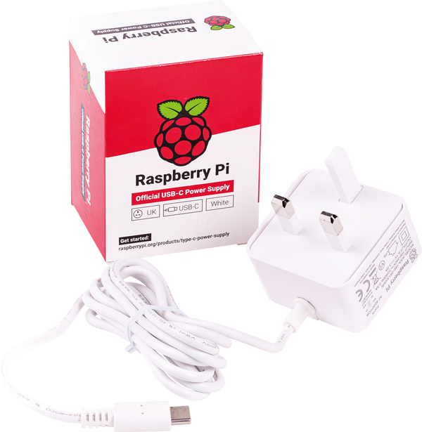 Raspberry Pi - блок живлення, 5,1 В, 3,0 А, USB Type-C, британський штекер,