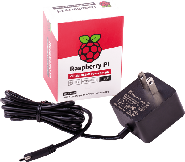 Raspberry Pi - блок живлення, 5,1 В, 3,0 А, USB Type-C, американський штекер,