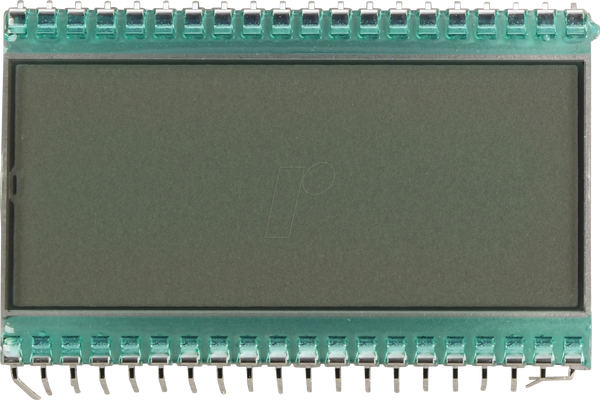 РК-дисплей 7-сегментний, 1x3,5 + SZ, В: 12,7 мм, рефлективний