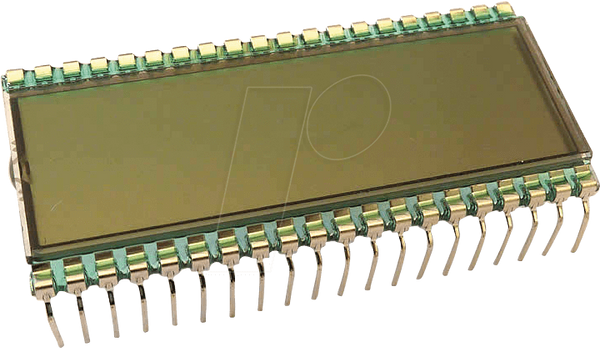 РК-дисплей 7-сегментний, 1x4.0, В: 8.9 мм, рефлективний