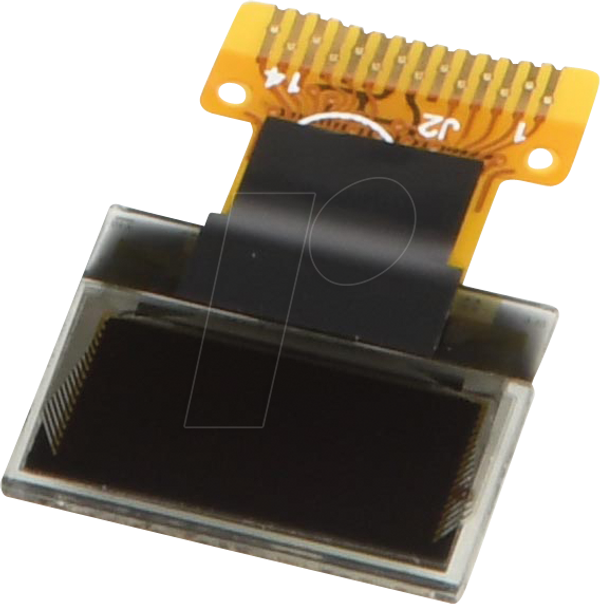 OLED, 64x32 пікселів, білий/чорний, 0,5 дюйма