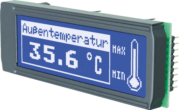 Графический модуль LCD DIP, 122 x 32 точки, синий.